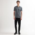 Men's Polo Collared Half Sleeves T-Shirt, गहरा ग्रे, small image number null