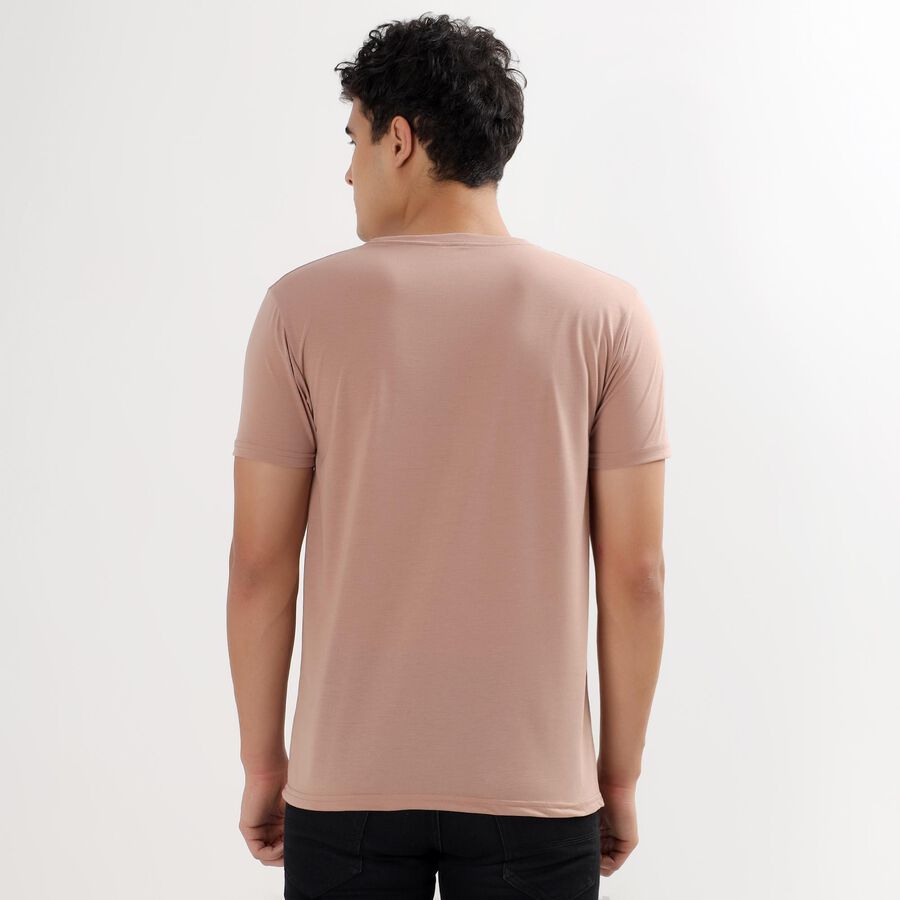 Men's Round Neck Half Sleeves T-Shirt , Light Pink, large image number null