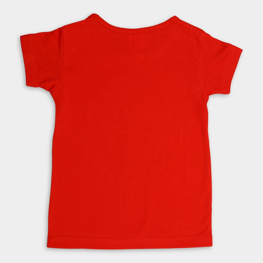 Girls' T-Shirt, लाल, large image number null