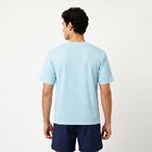 Men's Aqua Round Neck Regular Drifit T-Shirt, एक्वा, small