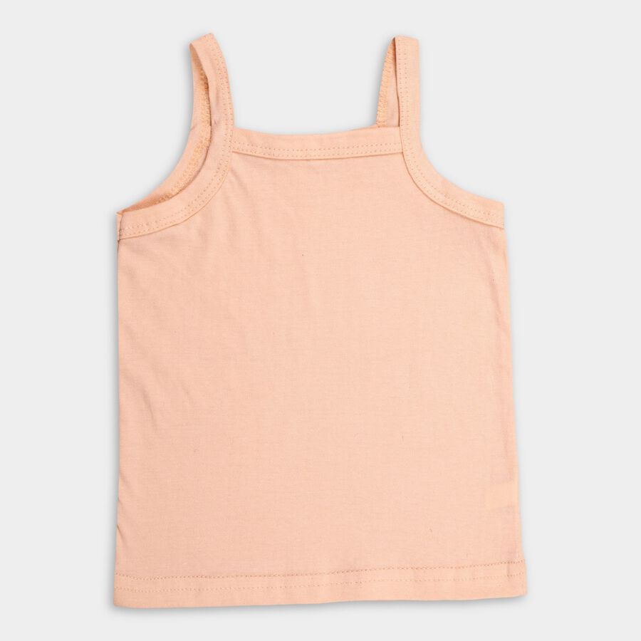 Girls' 100% Cotton Vest (Pack of 2), Peach, large image number null