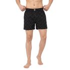 Men's Black Classic Fit Printed Boxers, Black, small