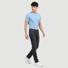 Men's Dark Grey Slim Fit Faded Jeans, Dark Grey, small