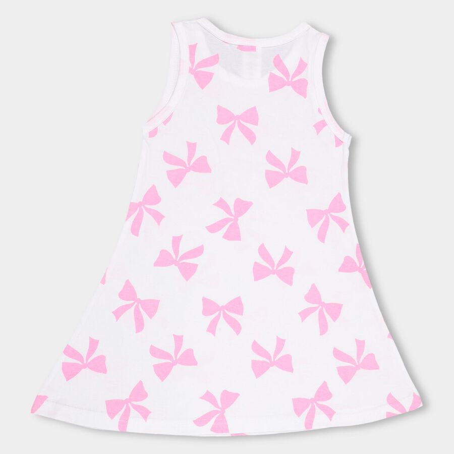 Girls' 100% Cotton Frock , Off White, large image number null