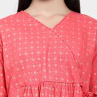 All Over Print A Line Kurti, मूँगा (कोरल), small image number null