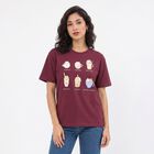 Women's Pink Cotton Round Neck Regular T-Shirt, Pink, small