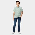 Boys Dark Green Round Neck Casual Half Sleeve T-Shirt, Dark Green, small