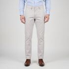 Men's Slim Fit Casual Trousers, Off White, small