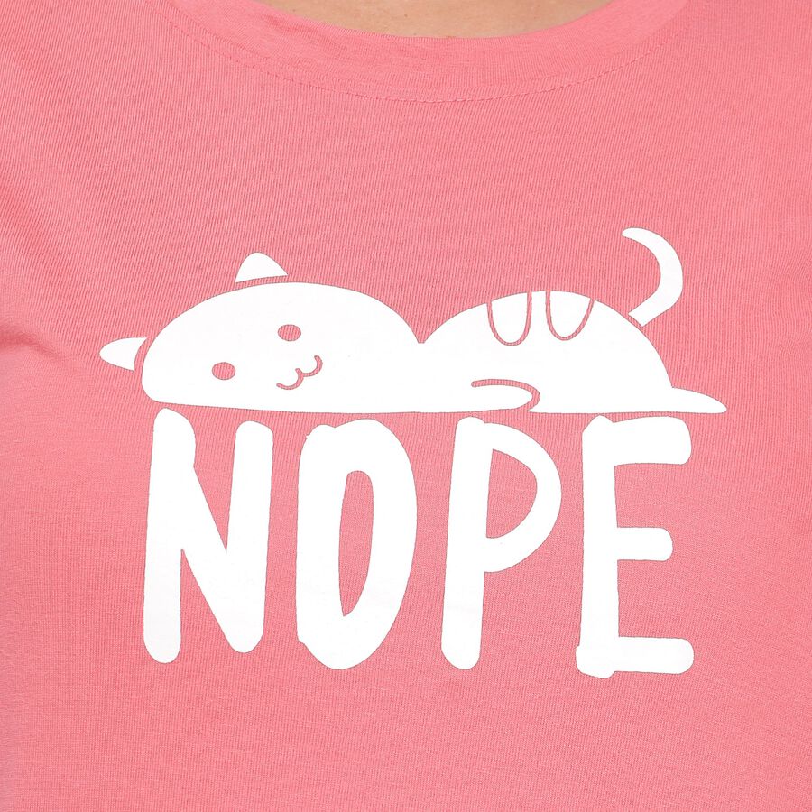 Ladies' Round Neck T-Shirt, Pink, large image number null