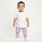 Infants Soft Cream White Elastic Waist Pyjama, Lilac, small image number null