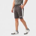 Men's Dark Grey Regular Fit Side Panel Jamaican Shorts, गहरा ग्रे, small