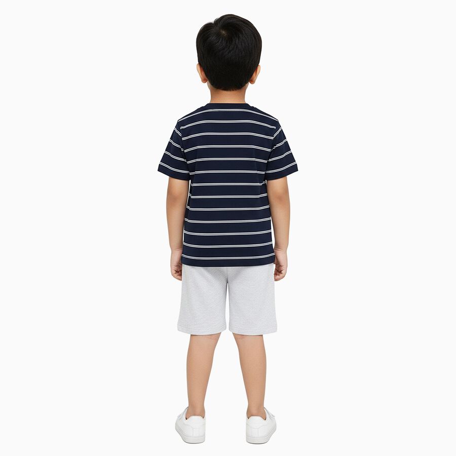 Boys' Knit Baba Suit, Navy Blue, large image number null