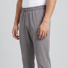 Men's Grey Slim Fit Seam Panel Track Pants, हल्का ग्रे, small
