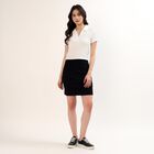 Women's White Polo Neck Preppy Polo T-Shirt, सफ़ेद, small