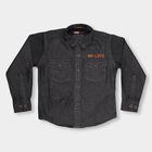 Boys' Dark Grey Regular Collar Casual Shirt, Dark Grey, small image number null