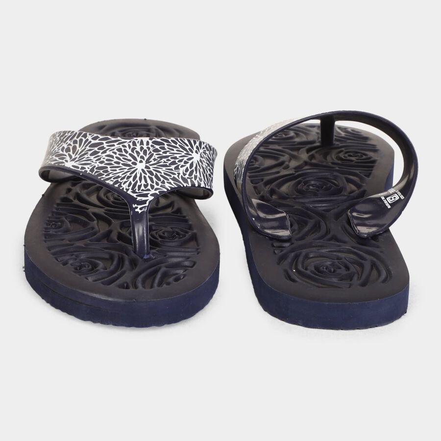 Womens Emboss Sliders, Navy Blue, large image number null
