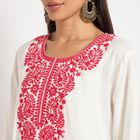 Ladies' Kurti, ऑफ व्हाइट, small image number null
