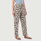 Women's Dark Grey Straight Fit Printed Lounge Pyjama, Dark Grey, small