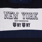 Boys Navy Blue Hooded Graphic Sweatshirt, नेवी ब्लू, small image number null