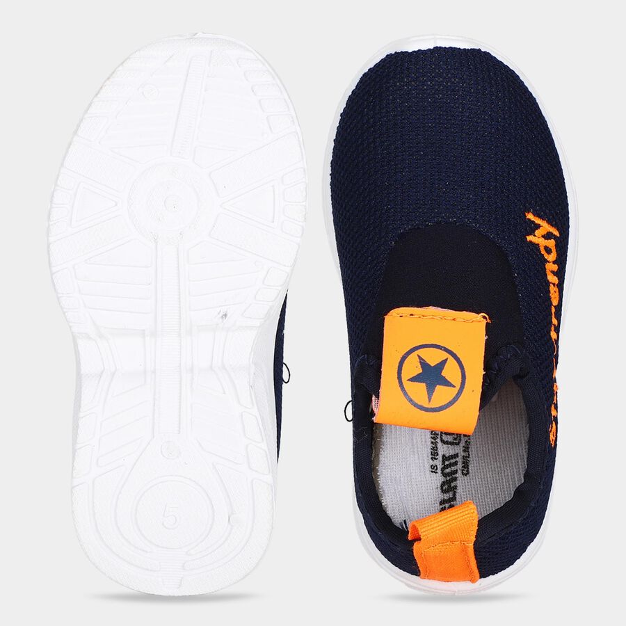 Boys' Navy Blue Slip-On Sneakers, Blue, large