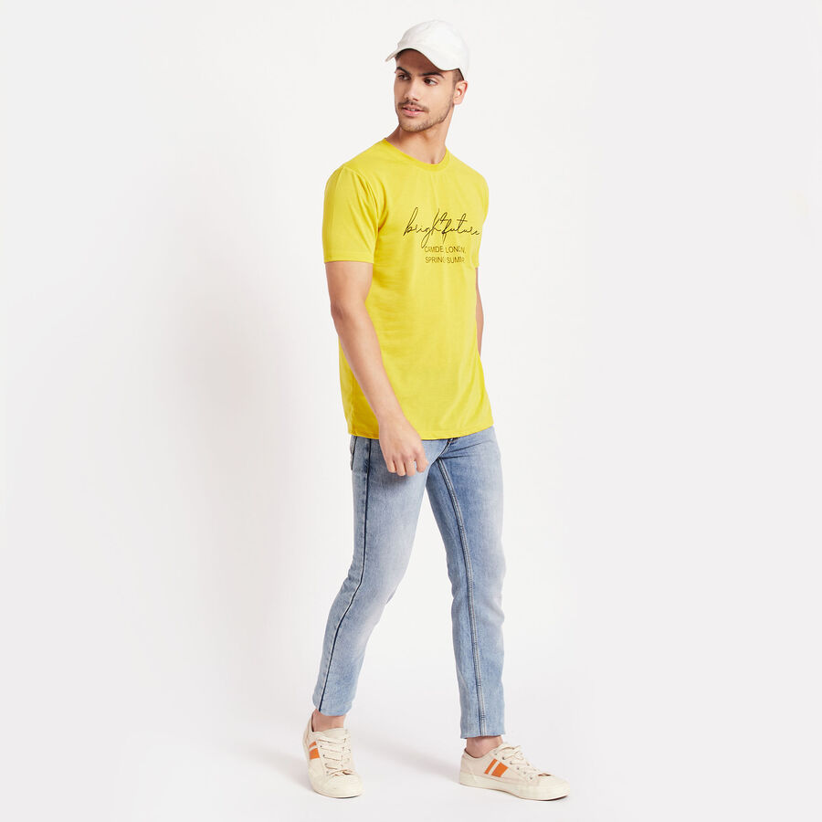 Round Neck T-Shirt, Yellow, large image number null