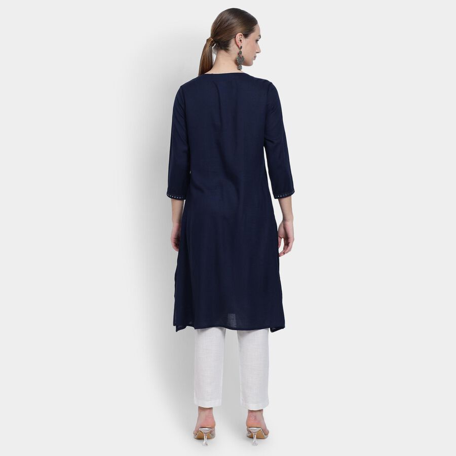 Ladies' Kurta , गहरा नीला, large image number null