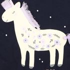 Girls' T-Shirt, Navy Blue, small