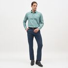 Men's Teal Classic Formal Shirt, टील ब्लू, small