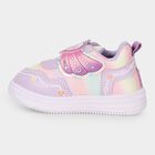 Girls' Lavender Velcro Sneakers, Lilac, small