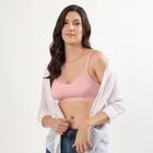 Women's Soft Pink Cotton Blend Scoop Neck Bralette, Light Pink, small image number null