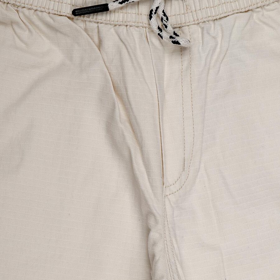 Boys' Beige Regular Fit Elastic Waist Bermuda Shorts, Beige, large