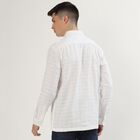Men's Snow White Cotton Spread Collar Casual Shirt, सफ़ेद, small image number null