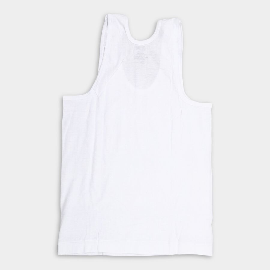 Boys' 100% Cotton Vest (Pack of 2), White, large image number null