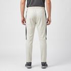 Men's Grey Tapered Fit Side-Striped Track Pants, हल्का ग्रे, small