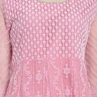 All Over Print 3/4th Sleeves Flared Kurta, Pink, small image number null