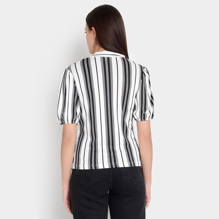 Stripes Top, Black, large image number null