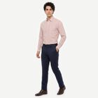 Men's Pink Slim Fit Formal Shirt, हल्का गुलाबी, small