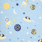 Boys' Light Blue Cotton Round Neck Printed Baba Suit, Light Blue, small image number null