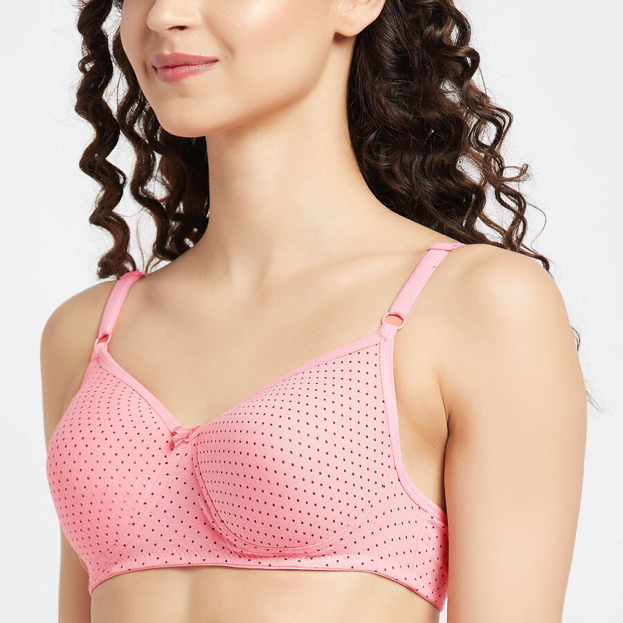 Printed Padded Bra, Light Pink, large image number null
