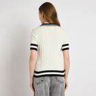Ladies' 100% Cotton Top , सफ़ेद, small