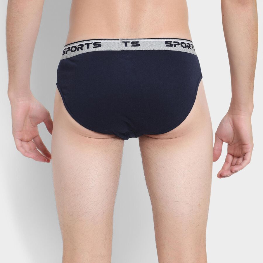 Men's 100% Cotton Briefs , Navy Blue, large