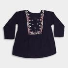 Girls' Blouse , नेवी ब्लू, small image number null