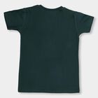 Boys' 100% Cotton Half Sleeves T-Shirt , Dark Green, small image number null