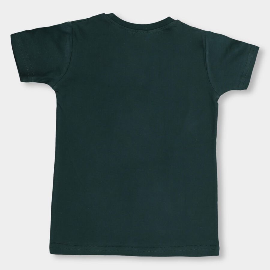 Boys' 100% Cotton Half Sleeves T-Shirt , Dark Green, large image number null