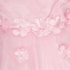 Girls' Soft Pink Round Neck Romantic Frock, गुलाबी, small image number null