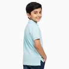 Boys Muted Mustard Green Cotton Round Neck Casual Half Sleeve T-Shirt, मस्टर्ड, small