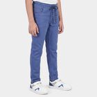 Boys' Blue Straight Fit Drawstring Waist Jeans, Light Blue, small