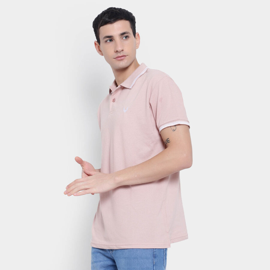 Solid Polo Shirt, गुलाबी, large image number null