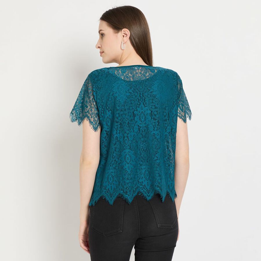 Ladies' Top, Teal Blue, large image number null