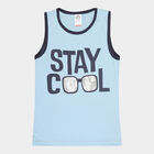 Boys Round Neck T-Shirt, Light Blue, small image number null